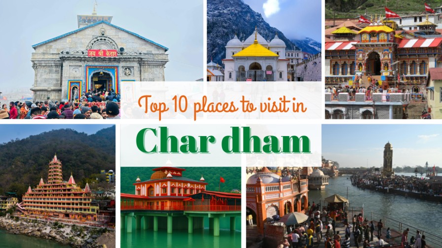 Statue of Lord Shiva with Kedarnath Temple in the Himalayas promoting Top 10 Things to Do in Char Dham Yatra