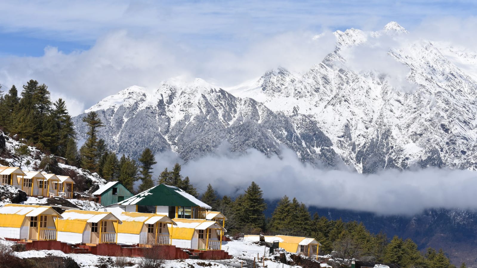 Delhi to Auli skiing trip cost with 3 Nights 4 Days winter package