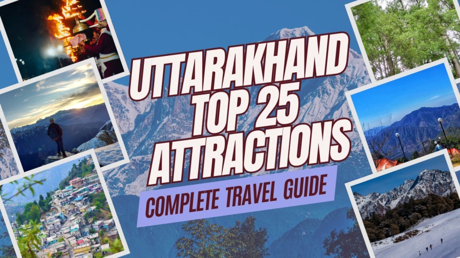 Scenic view of Uttarakhand’s mountains and lake town representing top tourist destinations in 2026.