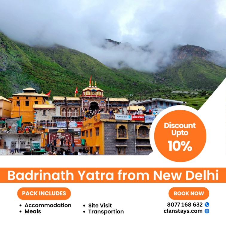 Travellers starting the Badrinath Yatra from New Delhi on a long scenic route.