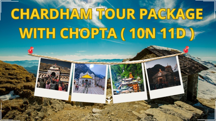 Pilgrims enjoying a Char Dham Yatra package that also includes a scenic Chopta tour.