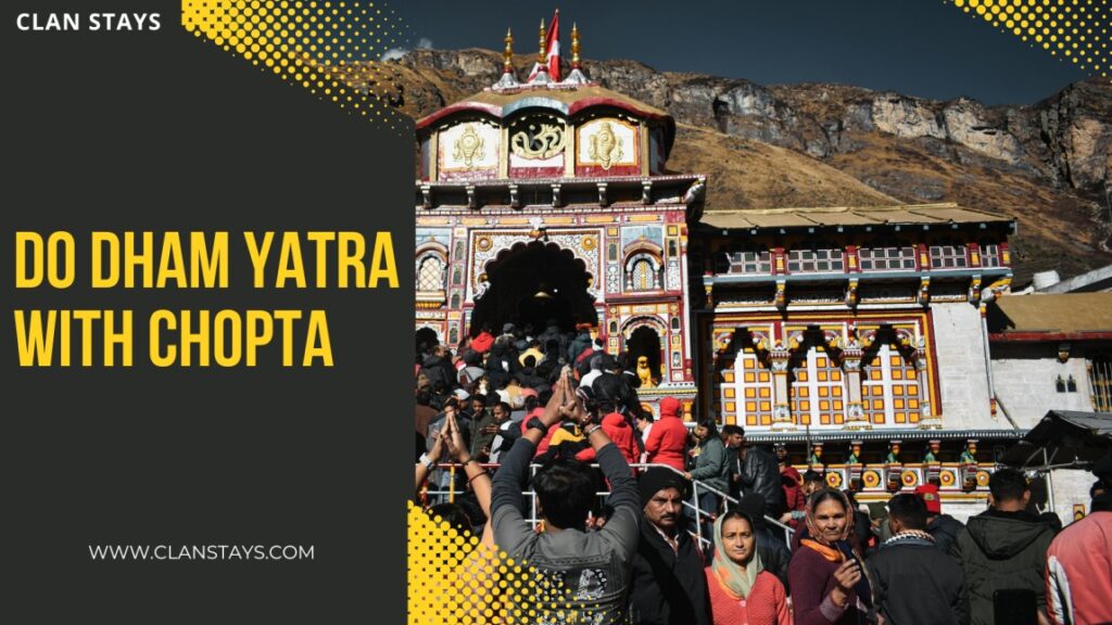 Pilgrims enjoying a Do Dham Yatra combined with a scenic Chopta and Tungnath trek.