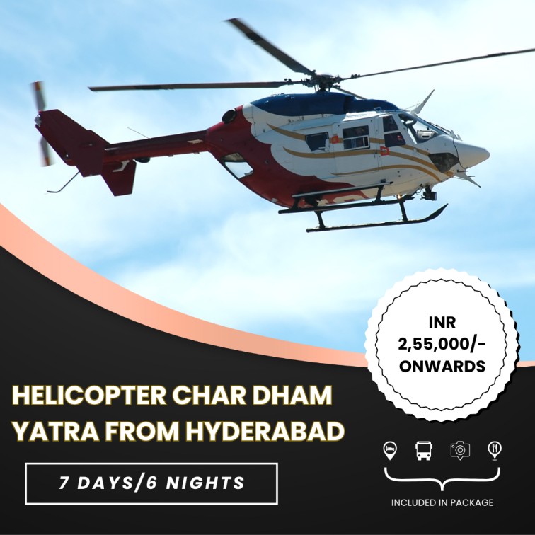 Helicopter Char Dham Yatra From Hyderabad – 6N/7D Peaceful and Quick Pilgrimage Package