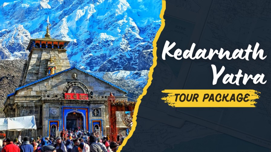 Pilgrims beginning the Kedarnath Yatra along scenic mountain routes and sacred trails.