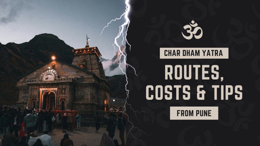 Devotees at Kedarnath Temple during Char Dham Yatra in Uttarakhand, India.