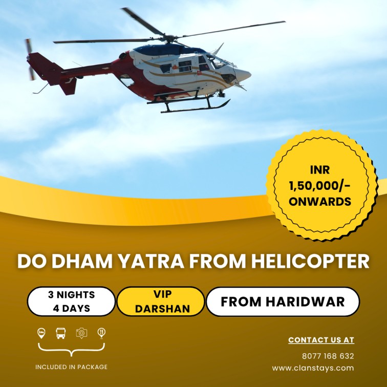 Do Dham Yatra by Helicopter From Haridwar – 3N/4D Quick Kedarnath Badrinath Trip