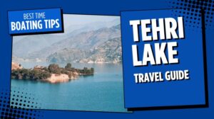 Scenic view of Tehri Lake surrounded by mountains in Uttarakhand