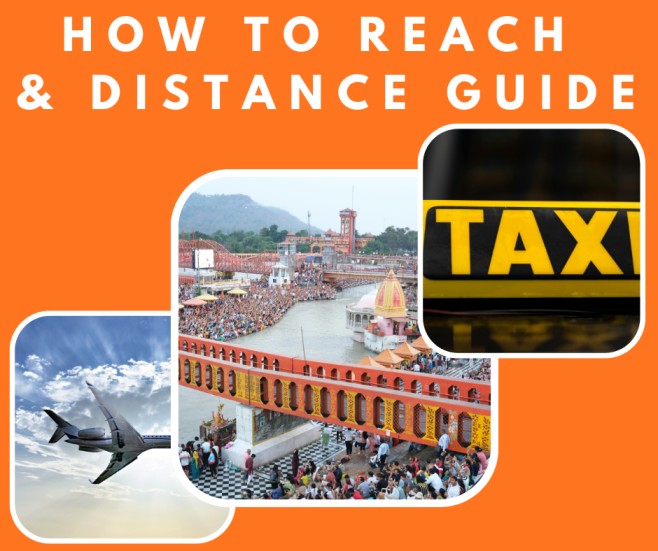 Road map showing haridwar to delhi distance and nearest airport for haridwar trip.