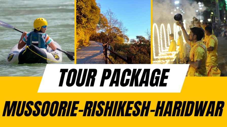 Private taxi driving down the winding roads covering the Mussoorie to Rishikesh distance.