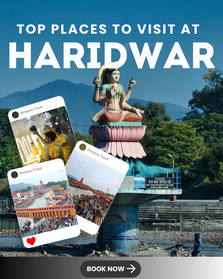 Devotees exploring the best places to visit at Haridwar near the river bank.