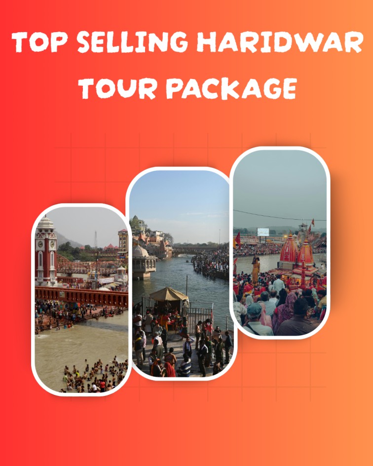 Happy family enjoying a complete Haridwar tour package near the holy river Ganga.