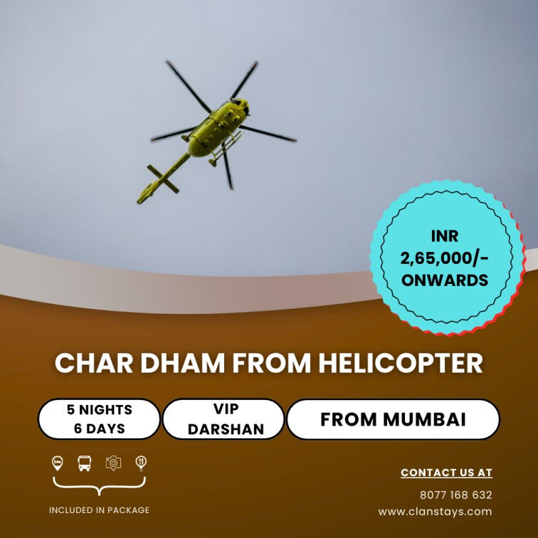 Helicopter Char Dham Yatra From Mumbai – 6 Nights 7 Days Premium Pilgrimage Package