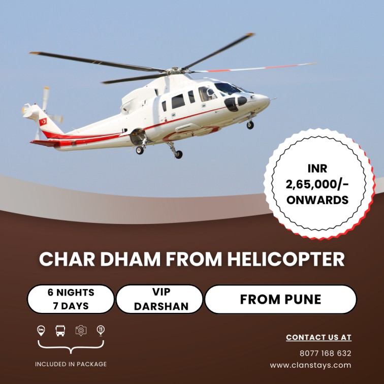 Helicopter Char Dham Yatra From Pune – 6N/7D Scenic and Comfortable Pilgrimage Tour