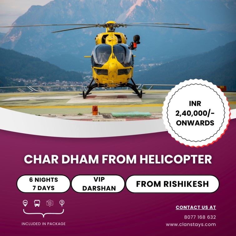 Helicopter Char Dham Yatra Package from Rishikesh 2026