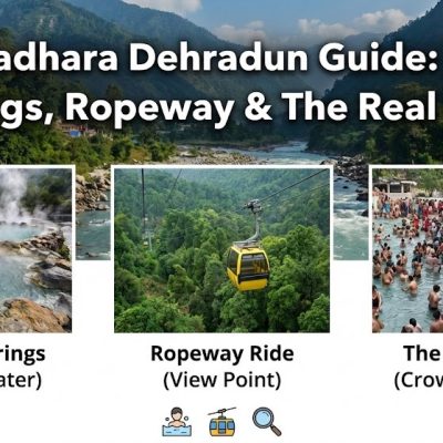 Sahastradhara Dehradun in one frame — healing sulphur water, scenic ropeway views, and the real truth about crowds vs peace. A must-know before you visit.